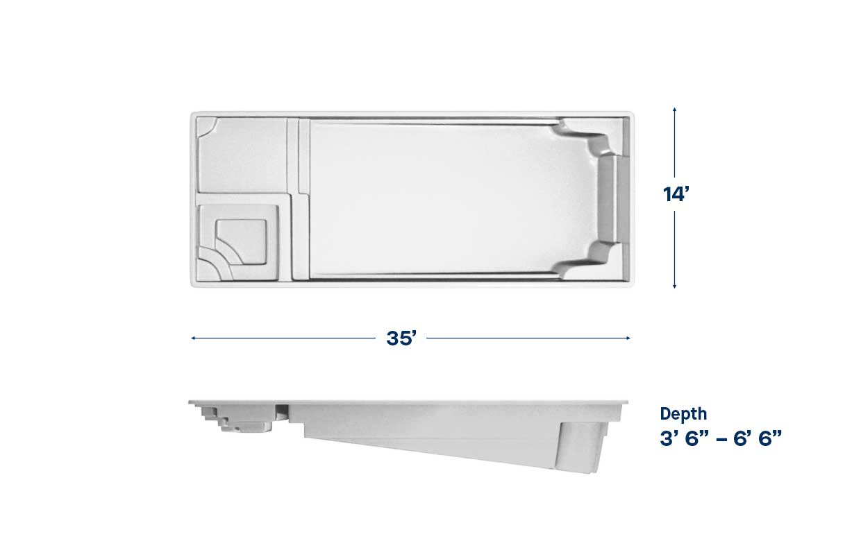 Astoria 1435 Fiberglass Pool Specifications