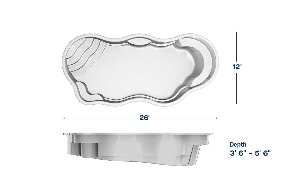 Bermuda 1226 Fiberglass Pool Specifications