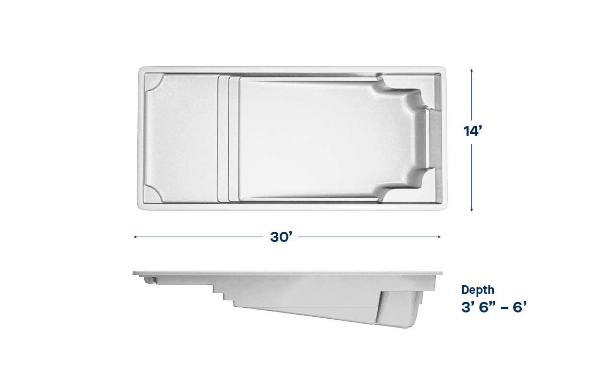 Corinthian 1430 Fiberglass Pool Specifications