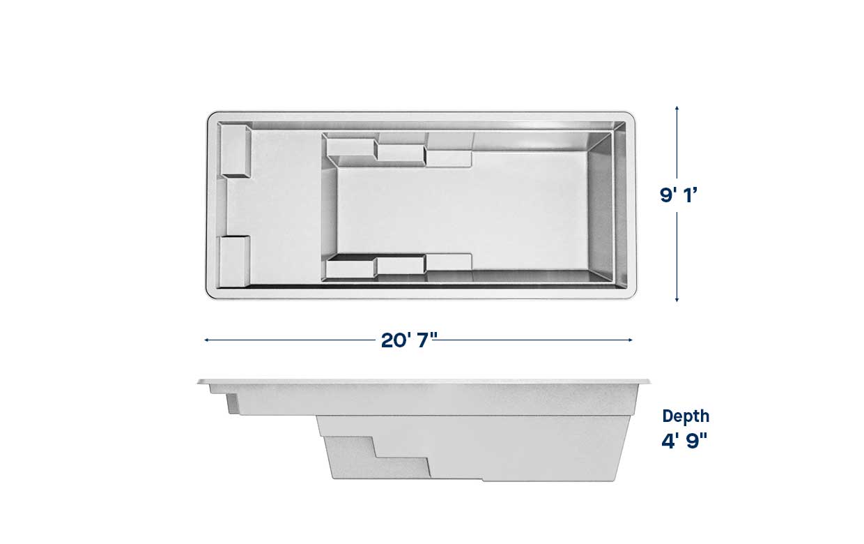 Enchantment 921 Fiberglass Pool Specifications