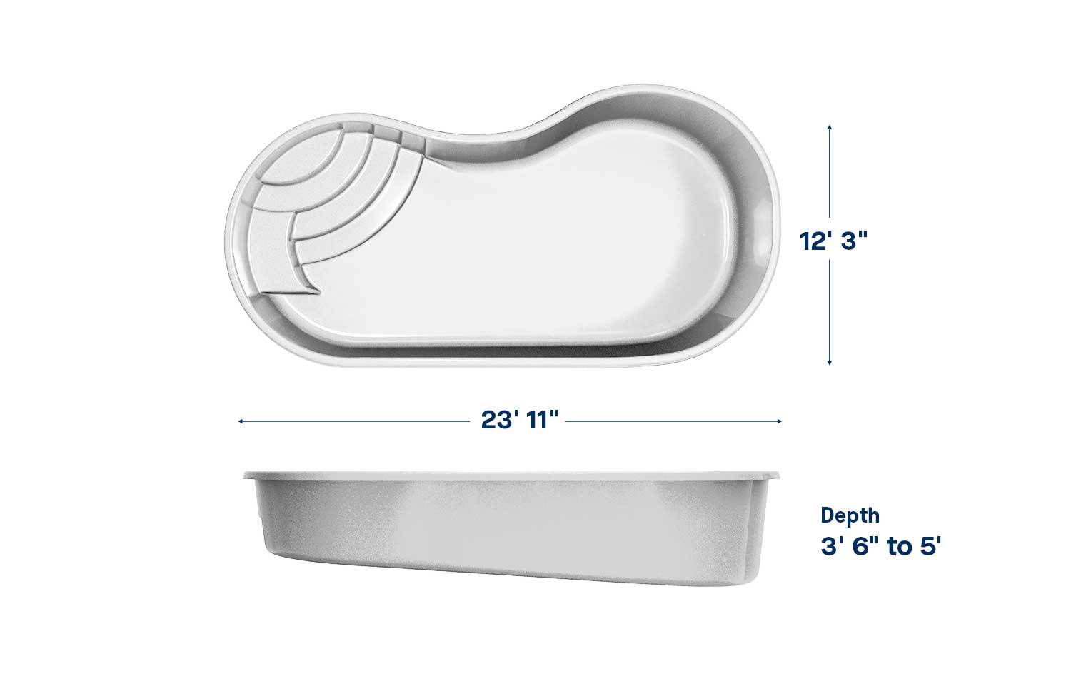 Jamaica 1224 Fiberglass Pool Specifications
