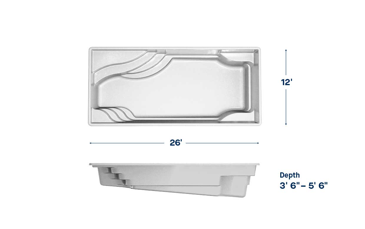 Olympia 1226 Fiberglass Pool Specifications