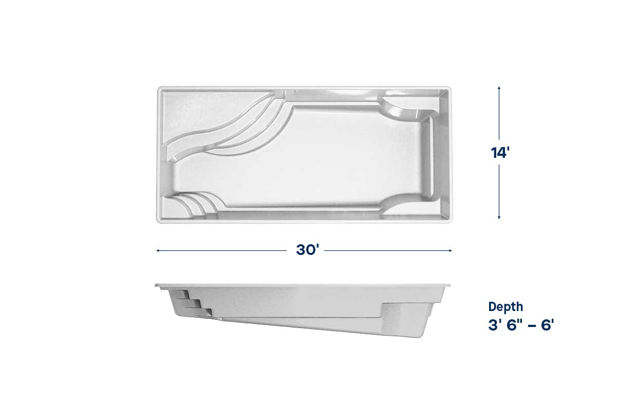 Olympia 1430 Fiberglass Pool Specifications