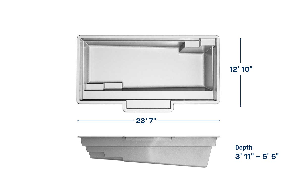 Tuscan 1324 Fiberglass Pool Specifications
