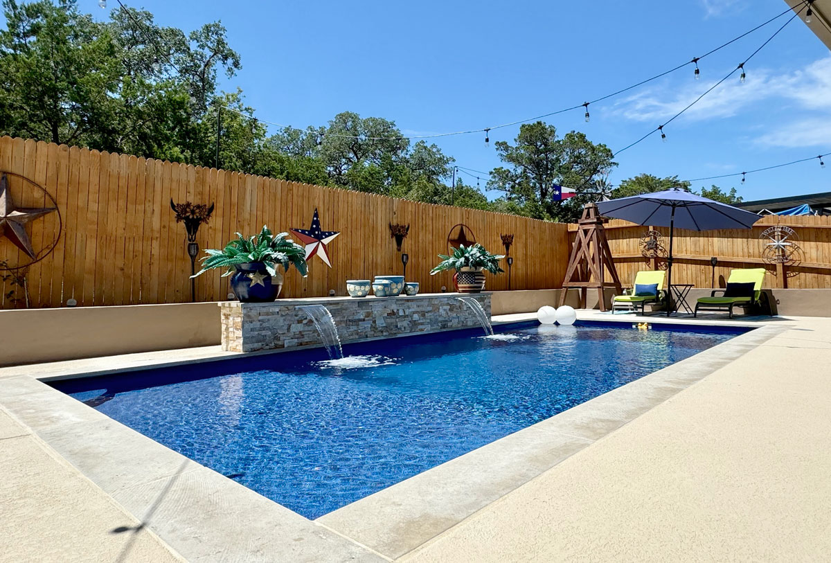 Corinthian Sunlit Pool Blue Water