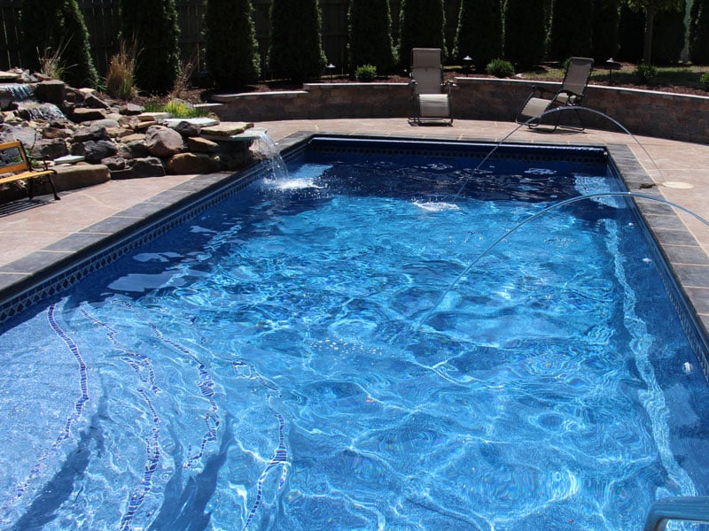 Olympia Pool Lawn Setting View
