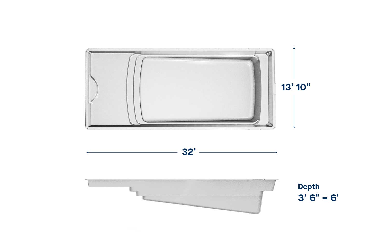 Cayman 14 Fiberglass Pool Specifications Blueprint