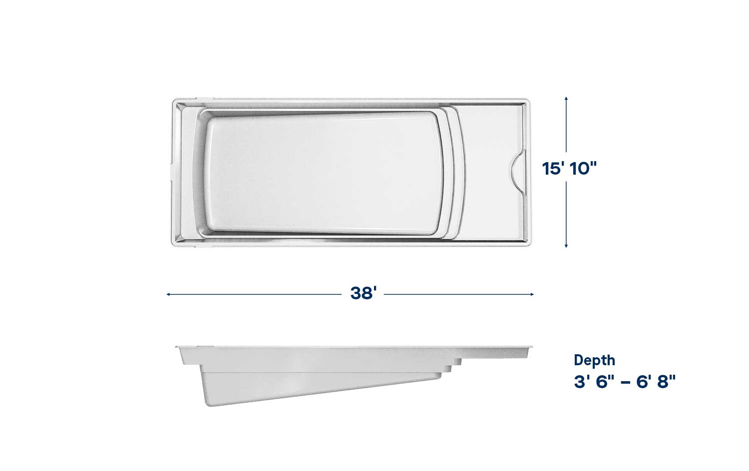 Cayman 16 Fiberglass Pool Specifications