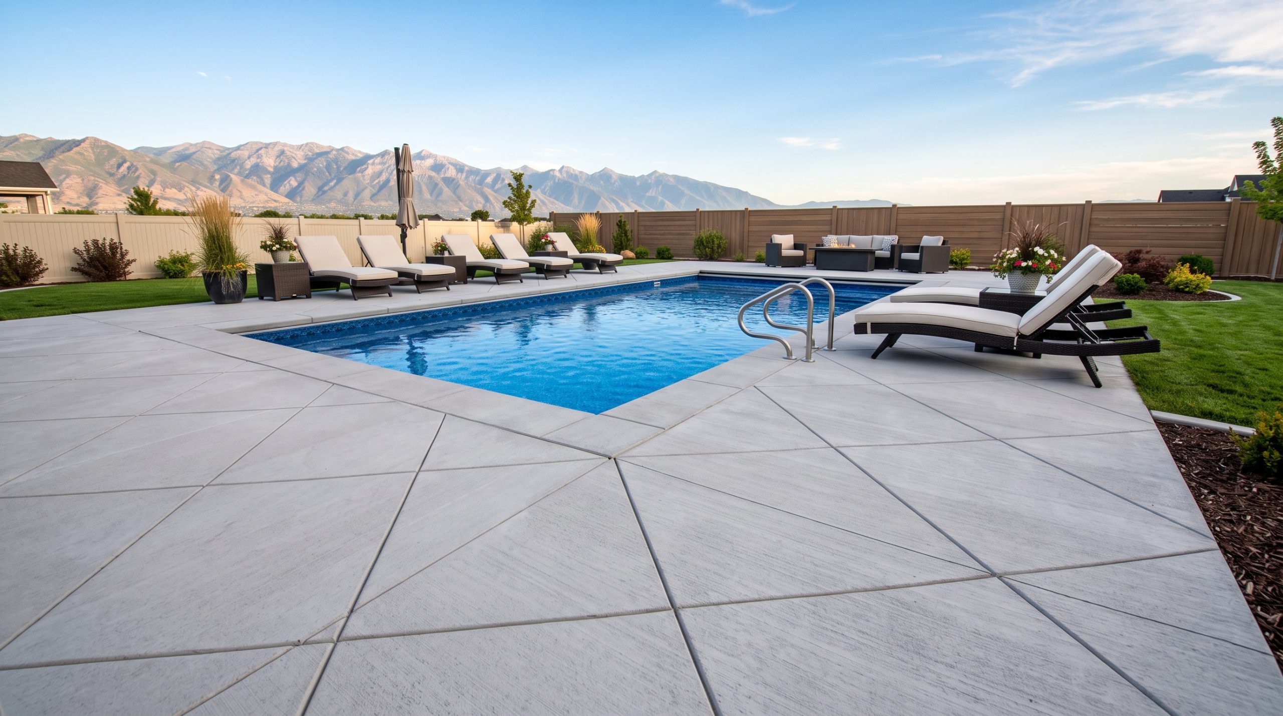 Brushed concrete in diamond cut